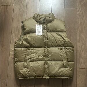 Zara Kids Olive Puffer Vest